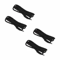 Lot de 2 Paires de Lacets Ronds 110cm Noir