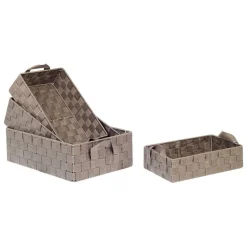 Lot de 4 Paniers avec 2 sangles en Polypropylène et Métal