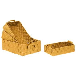 Lot de 4 Paniers avec 2 sangles en Polypropylène et Métal