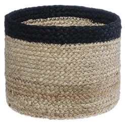 Lot de 3 paniers jute noir