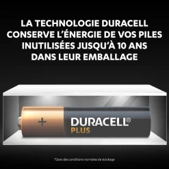 Lot de 24 piles duracell plus 100 % AAA panière
