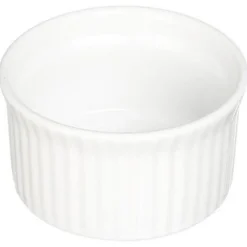Lot de 6 Ramequins Ronds Céramique 9cm Blanc