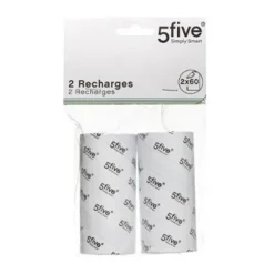 Lot de 2 Recharges Brosse à Vêtements 10cm Blanc