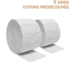 Lot de 2 rouleaux de 500 cotons manucure de cellulose
