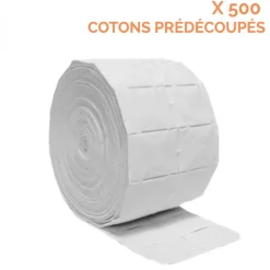 Lot de 4 rouleaux de 500 cotons manucure de cellulose