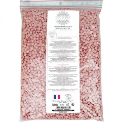 Lot de 2 sachets gouttelettes, perles de cire à épiler pelable et recyclable - Rose - 100% fait en France