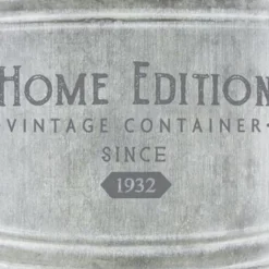 Lot de 2 Seaux en Métal Spring Garden 25cm Gris