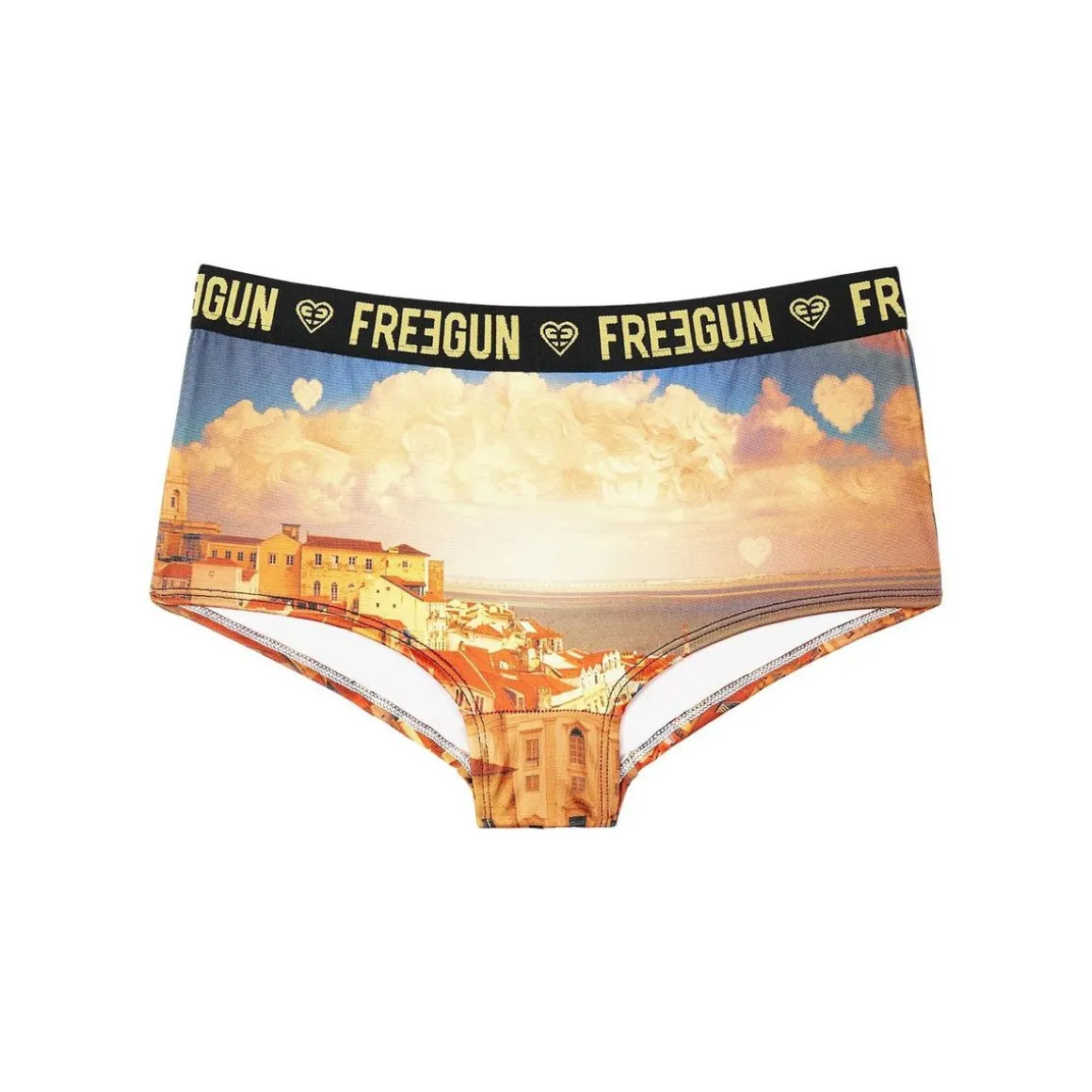 Lot de 2 shortys fille Romantic Cities Orange