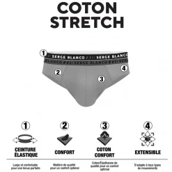 Lot de 4 slips homme en coton French
