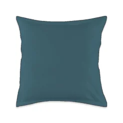 Lot de 2 taies d'oreiller unies en coton finition bourdon