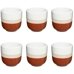 Lot de 6 Tasses à Café Sofia 14cl Terracotta