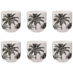 Lot de 6 Tasses à Café Design Bota 10cl Beige