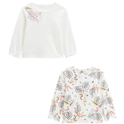 Lot de 2 t-shirts bébé manches longues Léonie