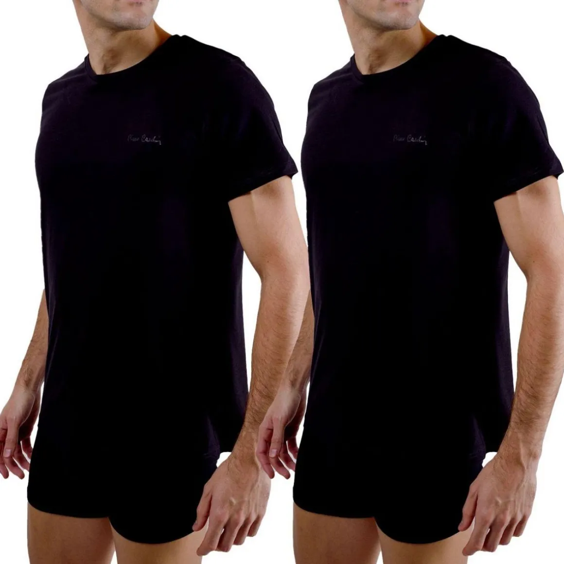 Lot de 2 t-shirts homme col rond avec broderie sur la poitrine