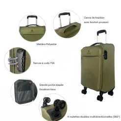 Lot de 3 valises dont 1 cabine souples