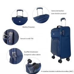 Lot de 3 valises dont 1 cabine souples