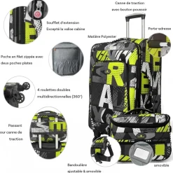 Lot de 3 valises souples plus 1 vanity