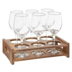 Lot de 6 Verres à Vin & Rack Victor 30cl Transparent