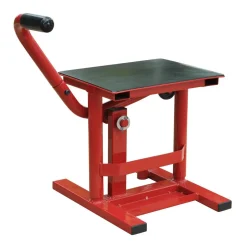 Lève moto béquille d'atelier stand moto tout-terrain moto cross supermotard hauteur réglable rouge et noir