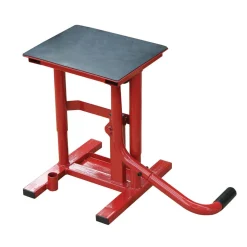 Lève moto béquille d'atelier stand moto tout-terrain moto cross supermotard hauteur réglable rouge et noir