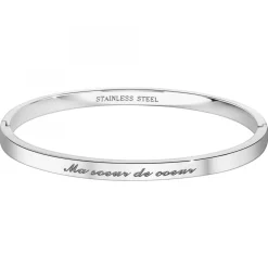 Ma soeur de cœur - Bracelet SC Crystal en Acier Rhodié argenté