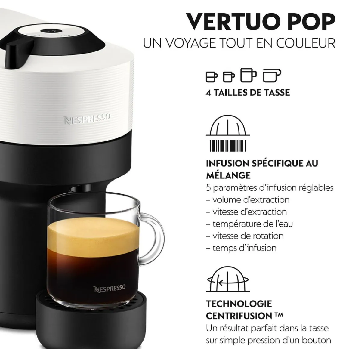Machine à café Nespresso Vertuo YY4889FD - Blanc