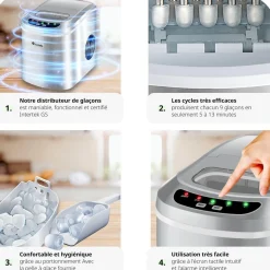 Machine à glaçons 9kg par cycle