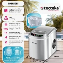 Machine à glaçons 9kg par cycle