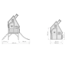 Maisonnette en bois pour enfants Fantasia 300 Vert - Exit Toys
