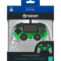 Manette filaire compacte Lumineuse Verte NACON PS4