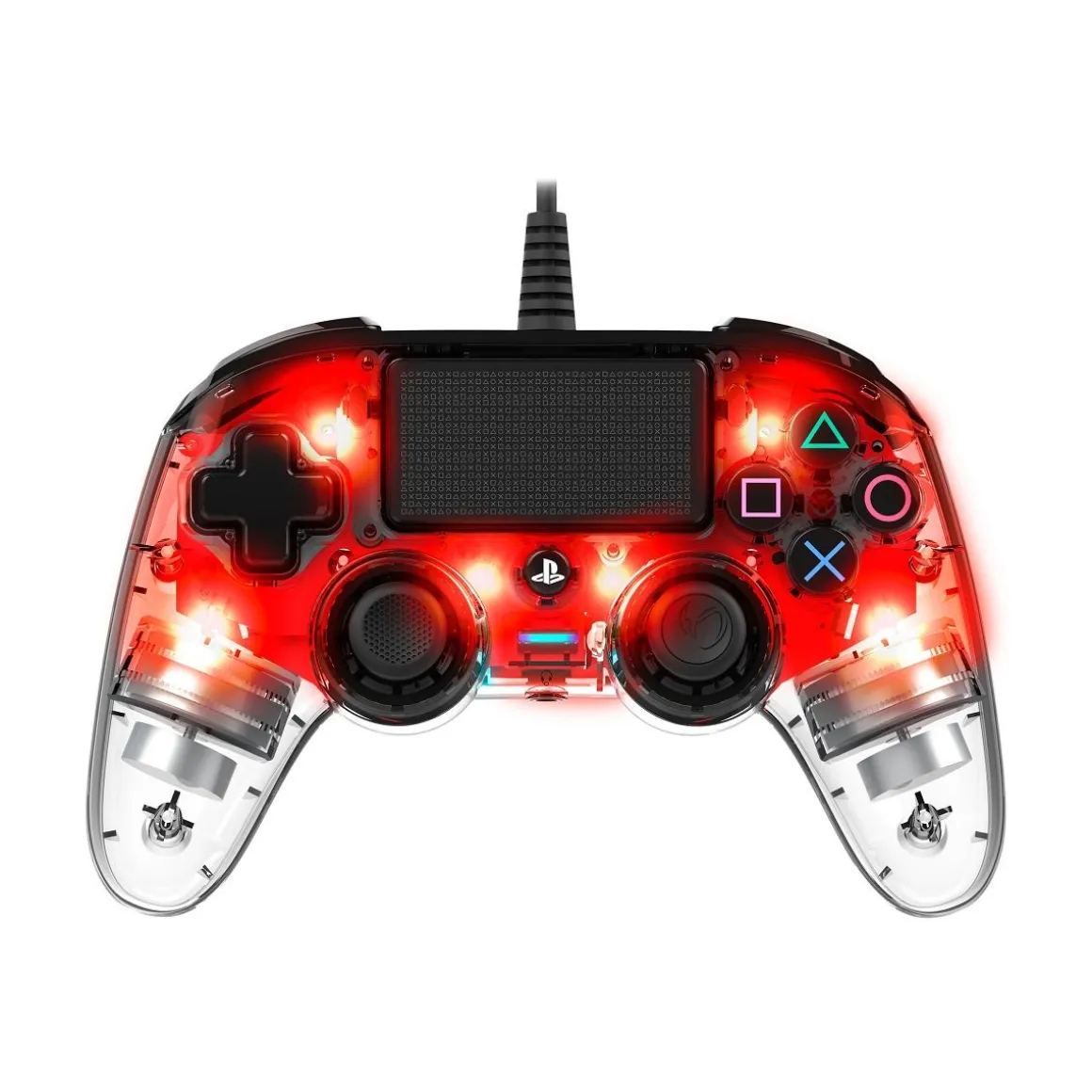 Manette Filaire Nacon lumineuse rouge PS4