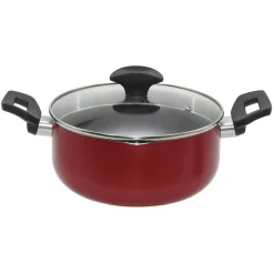 Marmite aluminium 30 cm - Rouge