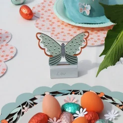 Marques place en bois papillons