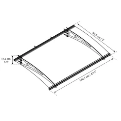 Marquise - Anthracite - 91-5x150x-5cm - CANOPY ALTAIR 1500