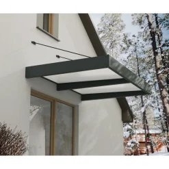 Marquise 140 x 192 cm Anthracite/Blanc translucide - SOPHIA XL 2000