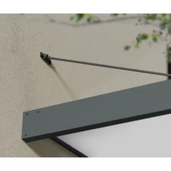 Marquise 140 x 192 cm Anthracite/Blanc translucide - SOPHIA XL 2000