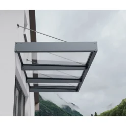 Marquise 140 x 286 cm Anthracite/Transparent - SOPHIA XL 3000