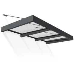 Marquise 140 x 286 cm Anthracite/Transparent - SOPHIA XL 3000