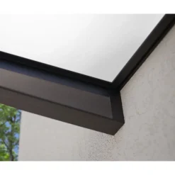 Marquise 95 x 160 cm Anthracite/Blanc translucide - SOPHIA 1600