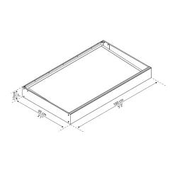 Marquise 95 x 160 cm Anthracite/Blanc translucide - SOPHIA 1600