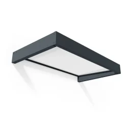 Marquise 95 x 160 cm Anthracite/Blanc translucide - SOPHIA 1600