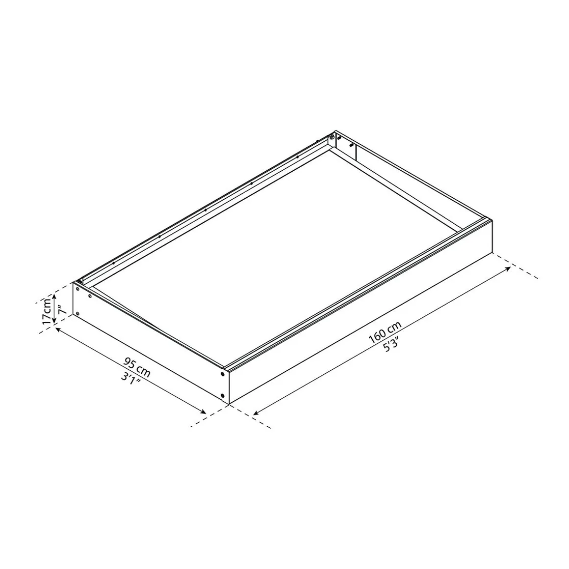 Marquise 95 x 160 cm Blanc - SOPHIA 1600