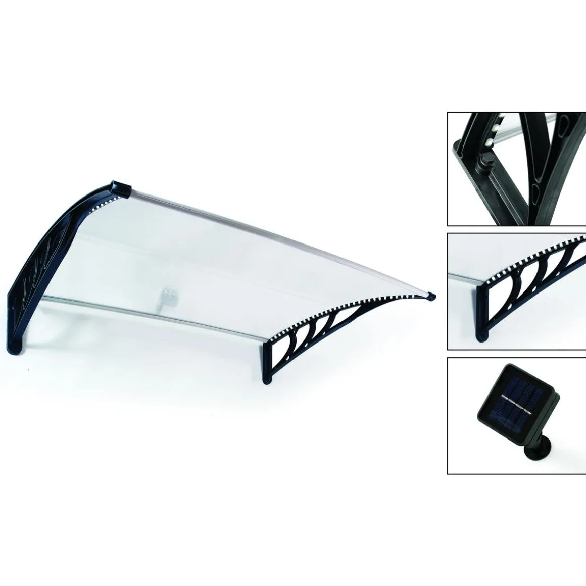 Marquise avec LED - Transparent - 80x120cm