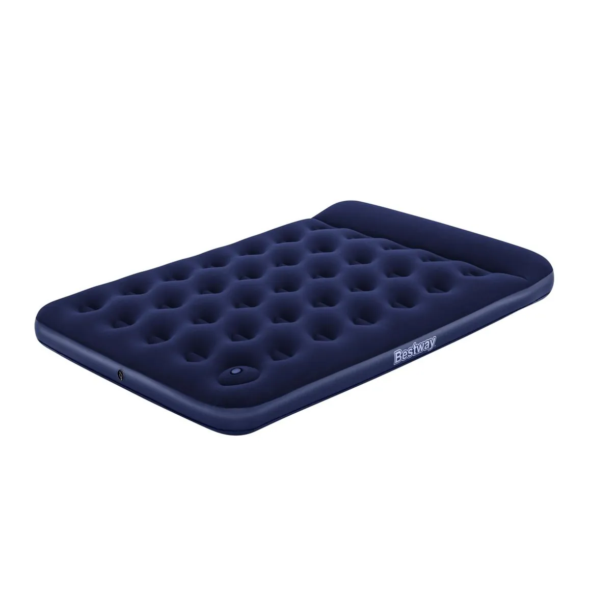 Matelas gonflable avec pompe à pied intégrée 2 places 191 m x 137 x 22 cm - Bleu