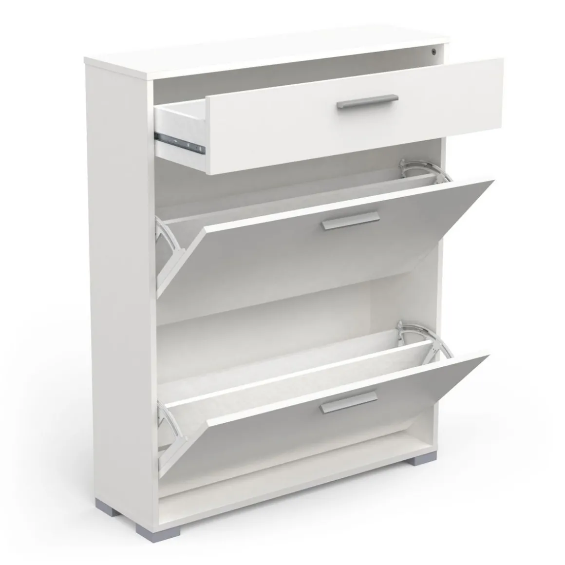 Meuble à chaussures 2 portes 1 tiroir L80 cm LIZZIE