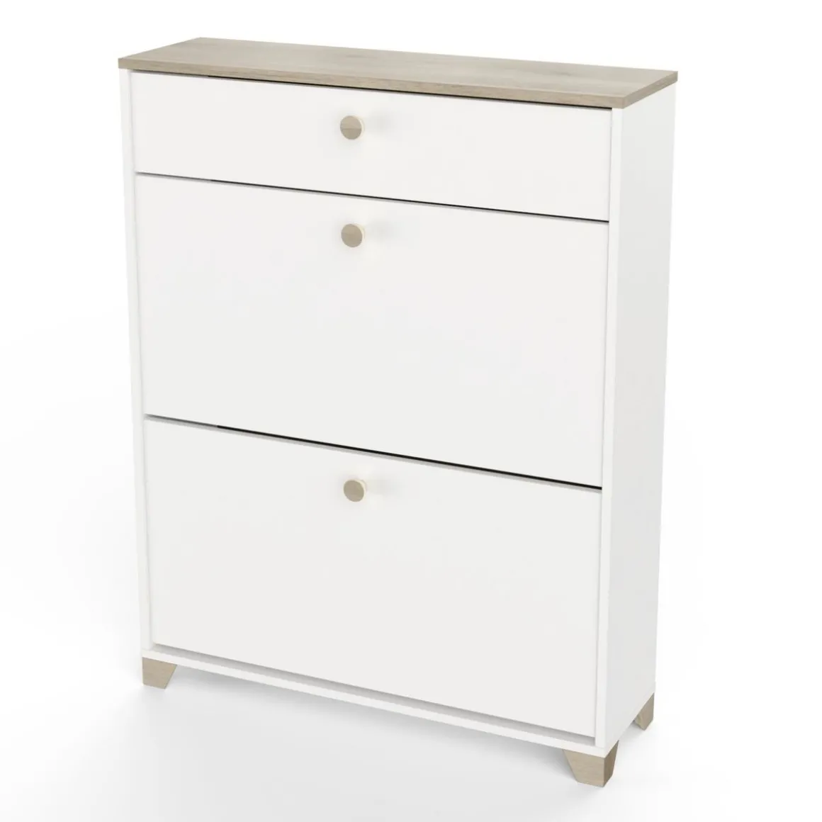 Meuble à chaussures 2 portes 1 tiroir L80 cm LIZZIE