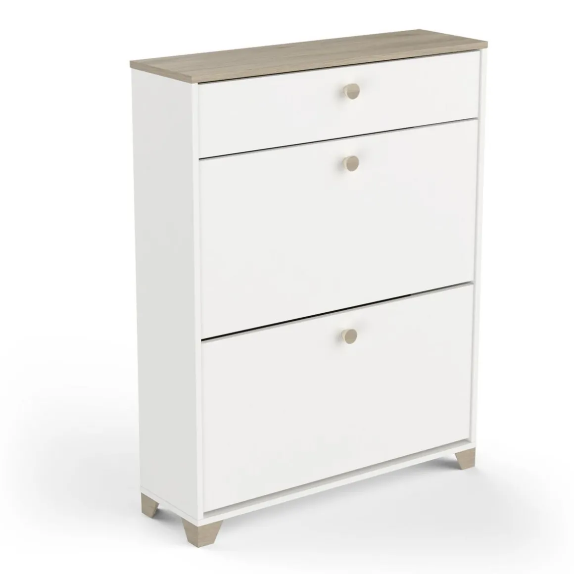 Meuble à chaussures 2 portes 1 tiroir L80 cm LIZZIE