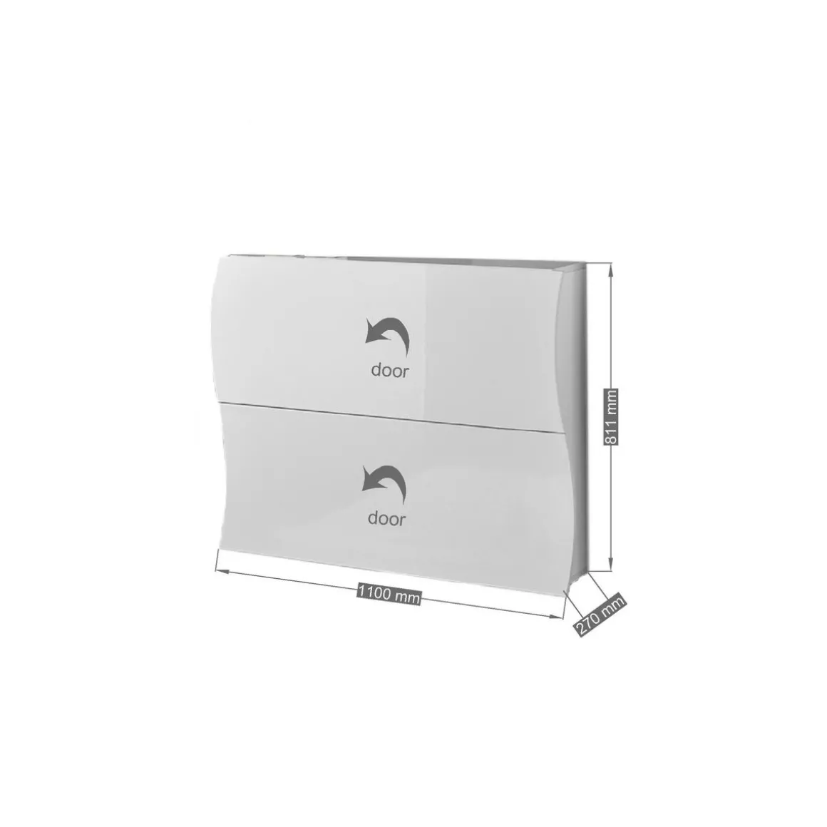 Meuble à chaussures CLOUD, 2 portes abattantes