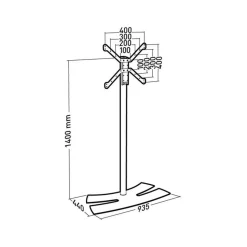 Meuble TV LUX-UP 1400L Noir