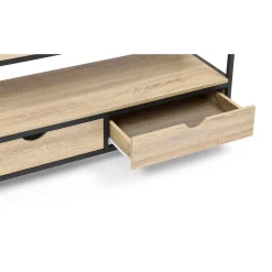 Meuble TV métal et bois 2 tiroirs HOUSTON